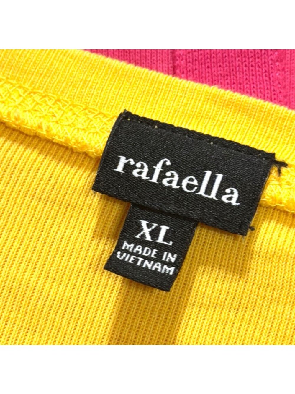 Lot 2 Rafaella Womens XL Yellow & Pink Button-Down Cardigans Lightweight Knit - Picture 2 of 4
